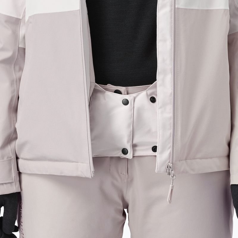 Giacca da sci da donna Salomon Highland white sand/silver cloud 6