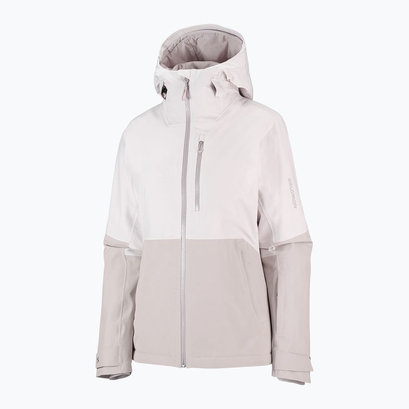 Giacca da sci da donna Salomon Highland white sand/silver cloud 7