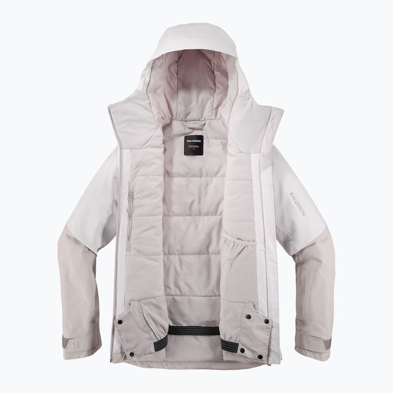 Giacca da sci da donna Salomon Highland white sand/silver cloud 8