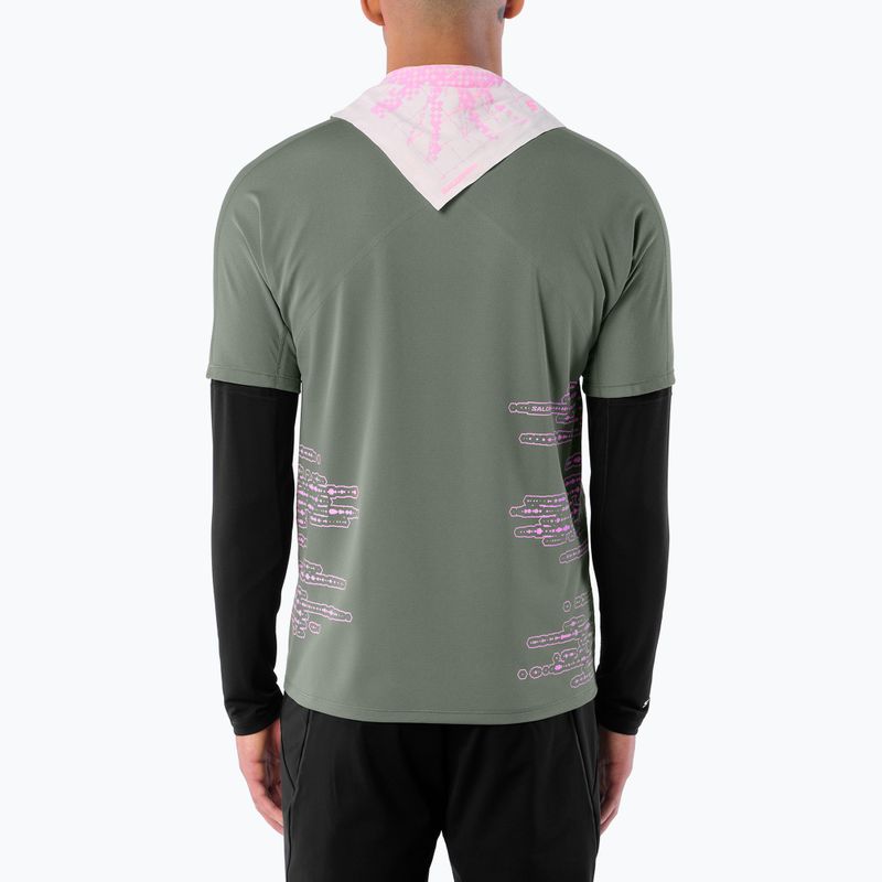 Maglia da corsa da uomo Salomon Sense Aero GFX Tee SS castor gray/pink frosting 2