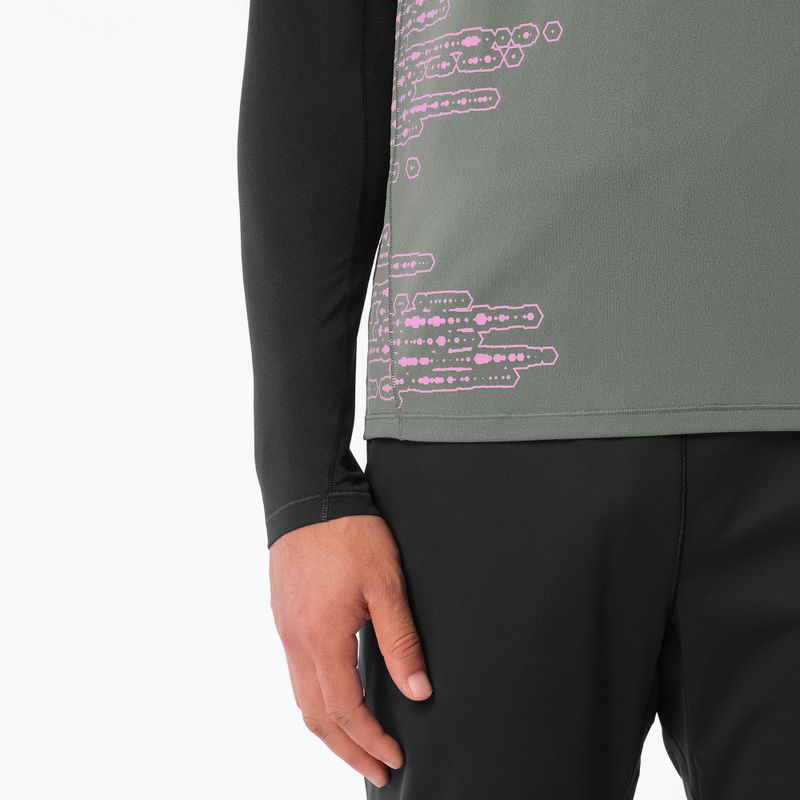 Maglia da corsa da uomo Salomon Sense Aero GFX Tee SS castor gray/pink frosting 3