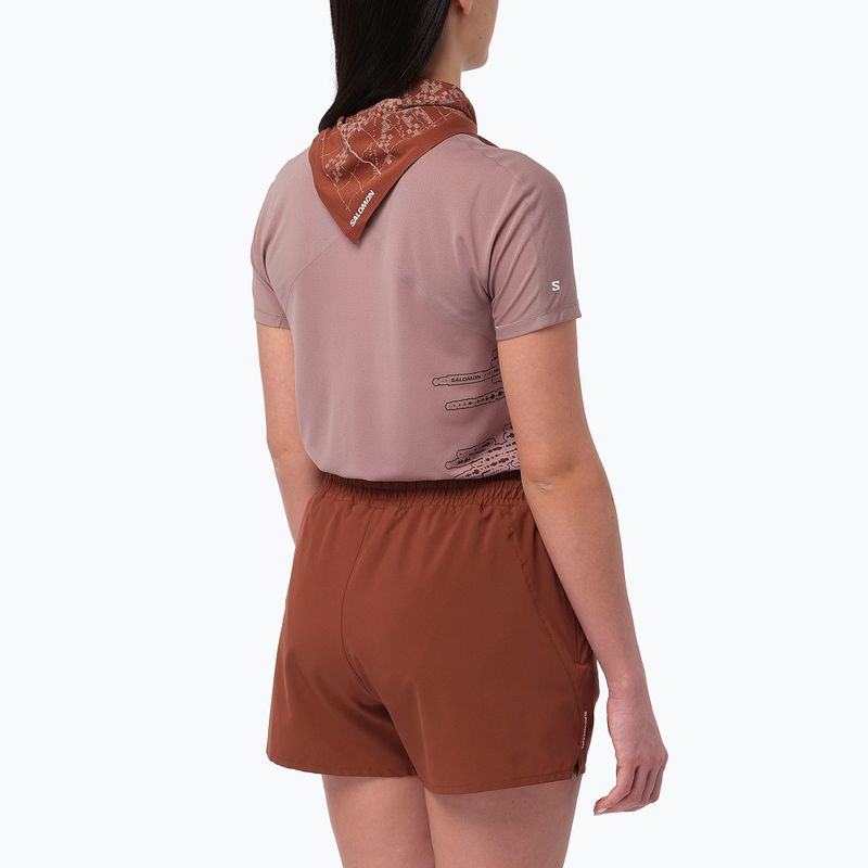 Maglia da running da donna Salomon Sense Aero GFX Tee SS antler/chocolate fondant 2