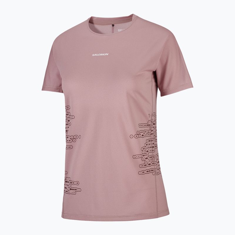 Maglia da running da donna Salomon Sense Aero GFX Tee SS antler/chocolate fondant 3