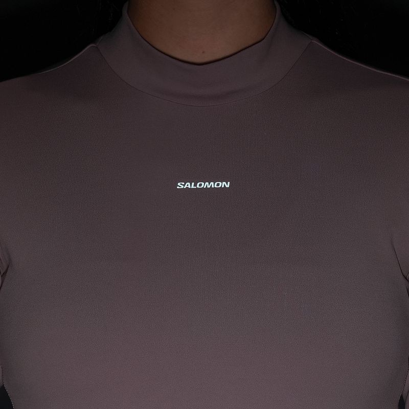 Longsleeve da running donna Salomon Bliss antler 4