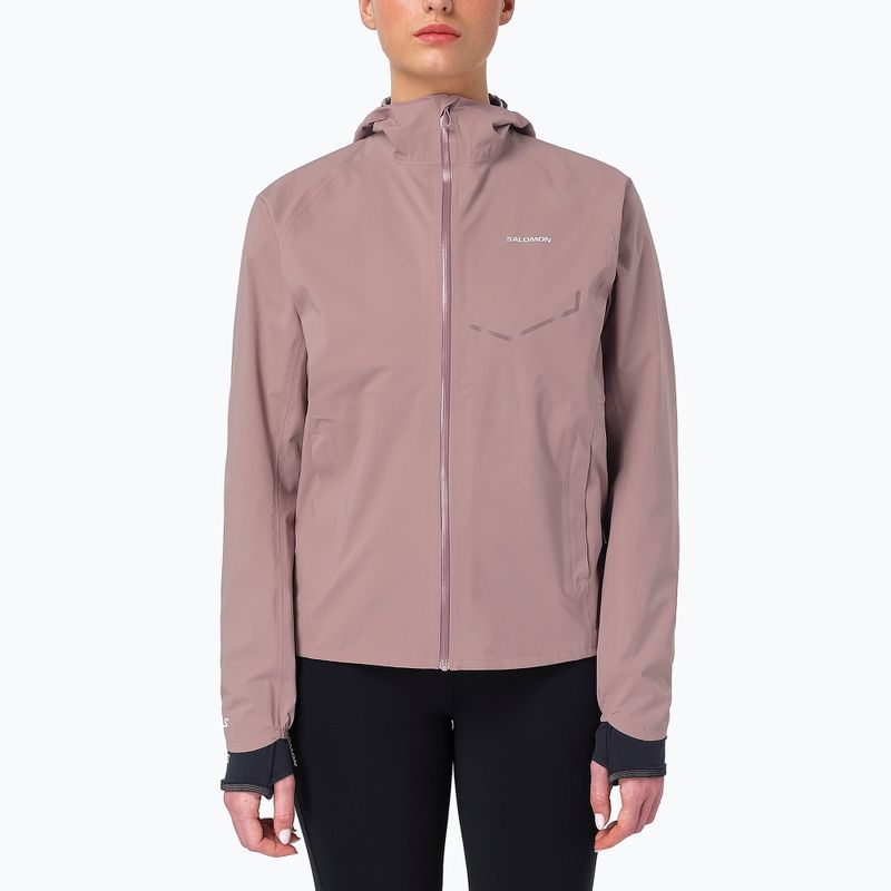 Giacca da running da donna Salomon Bonatti Waterproof antler