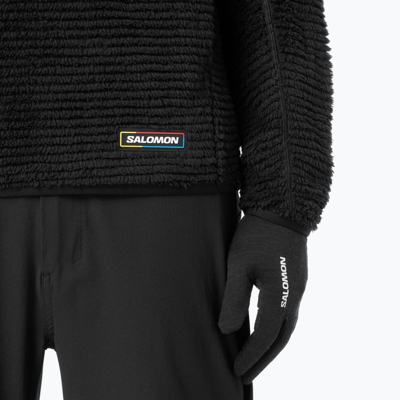 Pile uomo Salomon Thernova Fleece Hoodie deep black 5