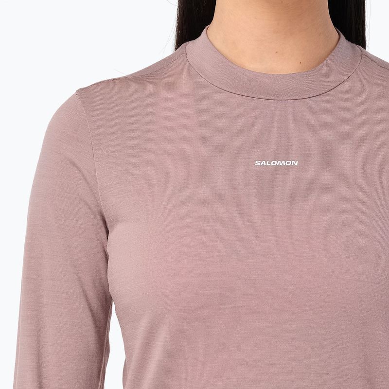 Longsleeve da running donna Salomon Sense Merino Tee LS antler 3