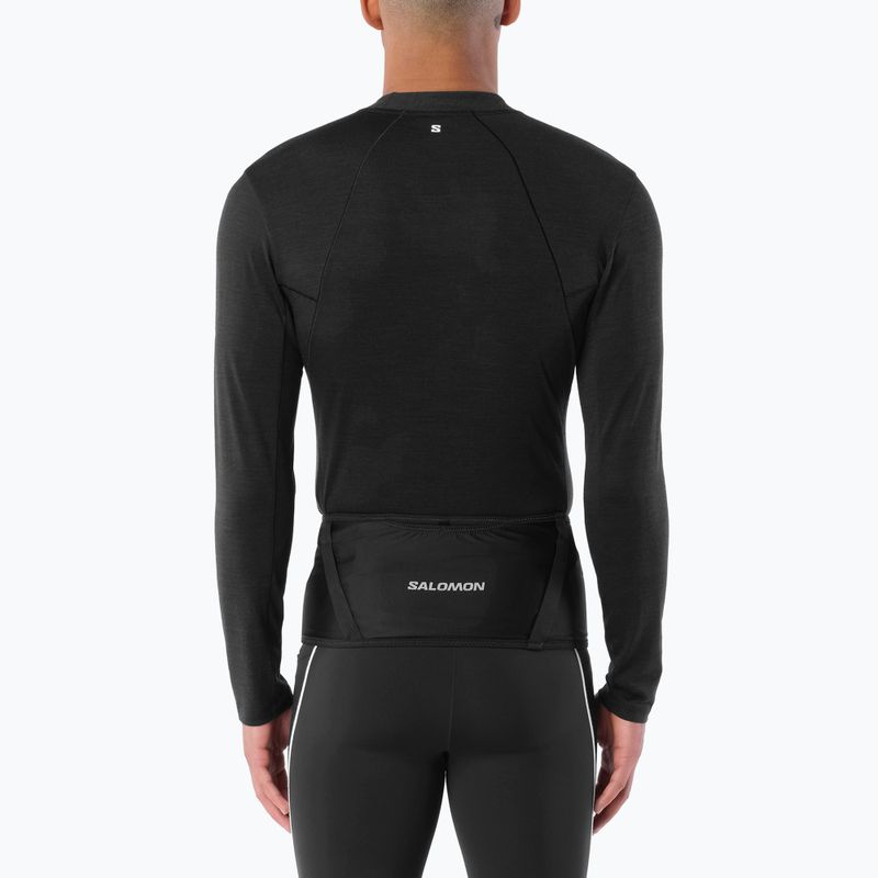 Longsleeve da running uomo Salomon Sense Merino Tee LS deep black 2