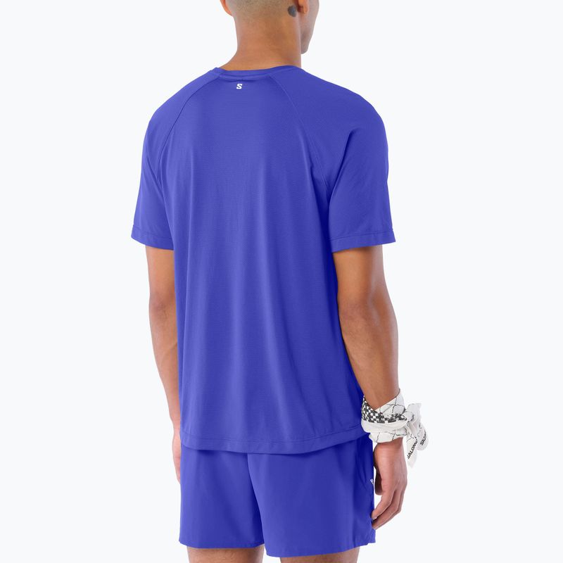 Maglia da corsa da uomo Salomon Shakeout Core SS Tee clematis blue 2