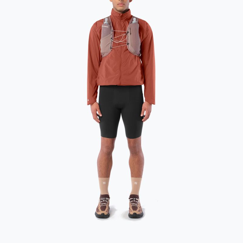 Giacca da corsa da uomo Salomon Shakeout Fly burnt umber 2