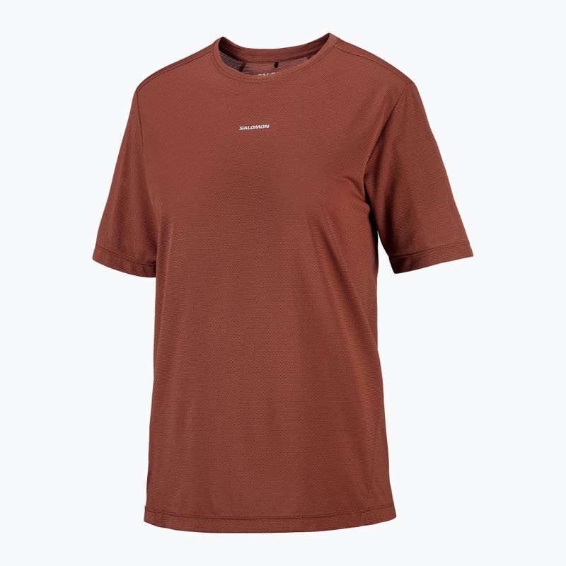 Maglia da running da donna Salomon Shakeout Core SS Tee burnt umber 4
