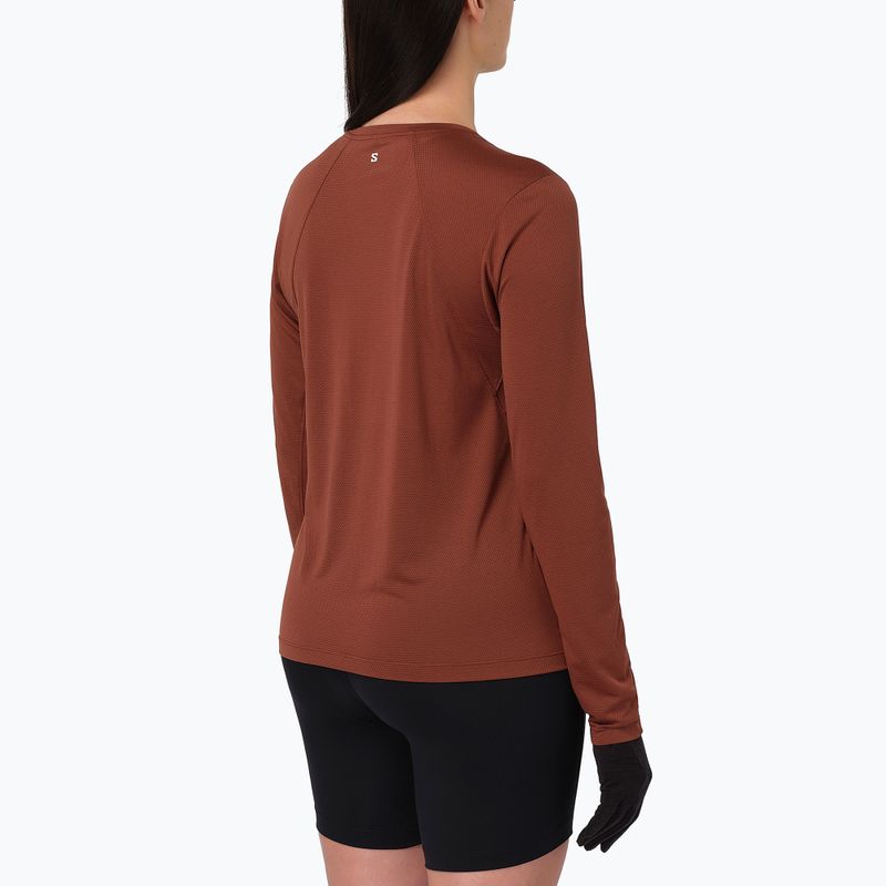 Longsleeve da running donna Salomon Shakeout Core LS Tee burnt umber 2