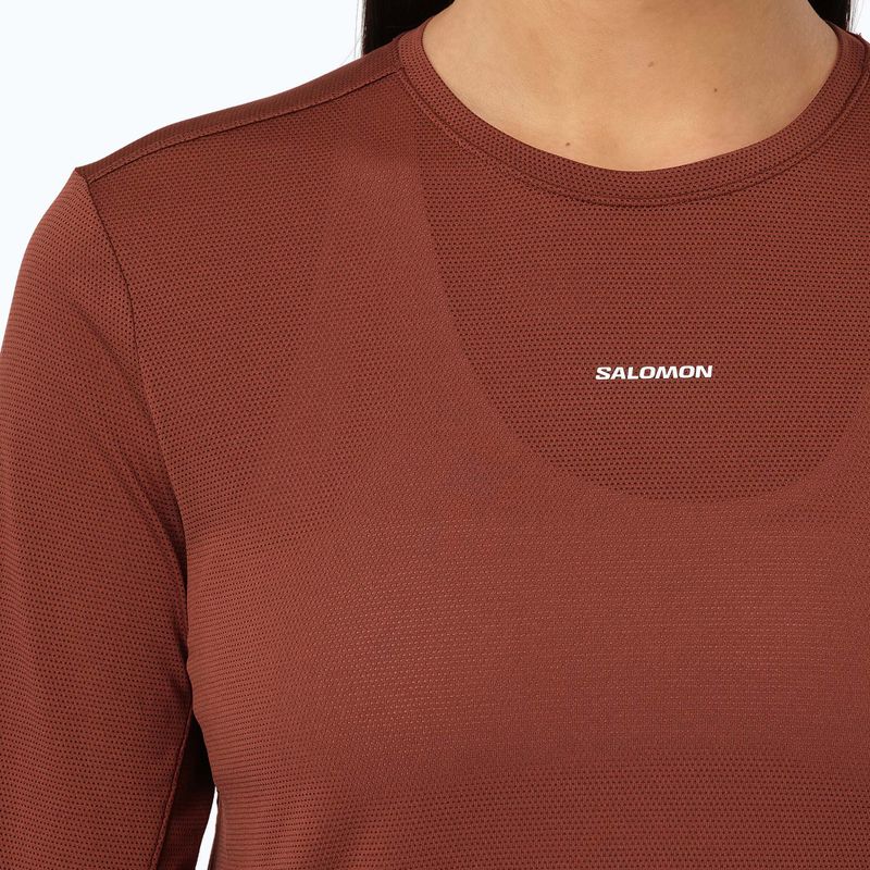 Longsleeve da running donna Salomon Shakeout Core LS Tee burnt umber 3