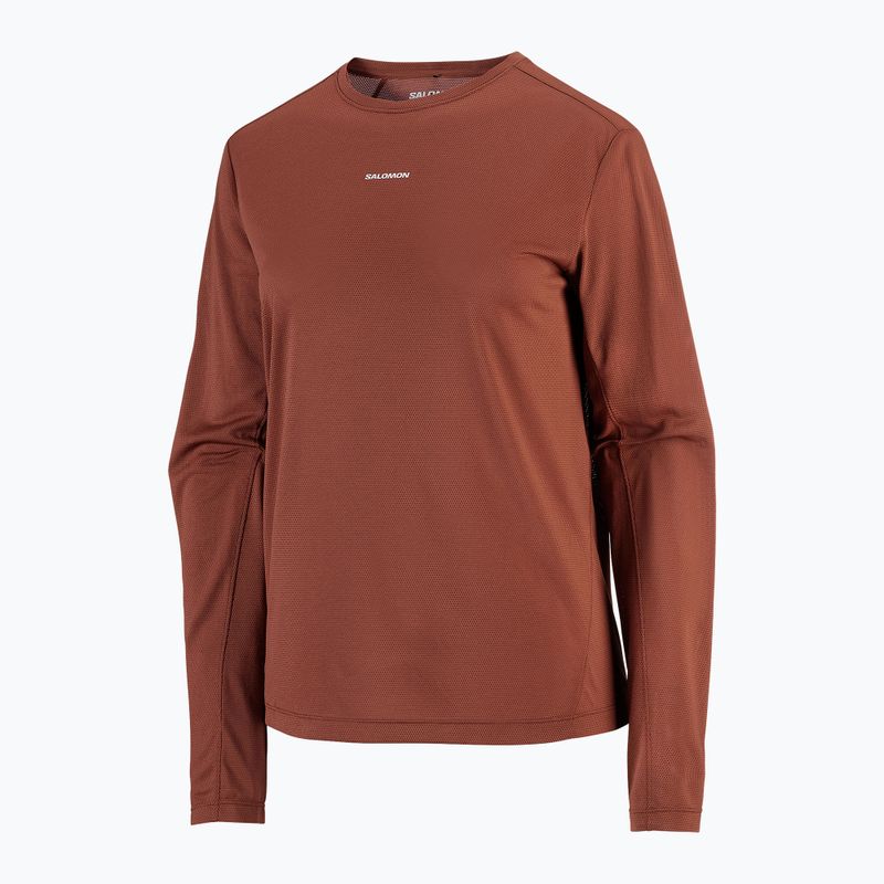 Longsleeve da running donna Salomon Shakeout Core LS Tee burnt umber 4