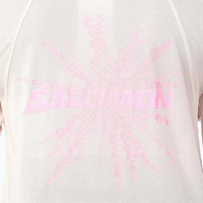 Longsleeve da running donna Salomon Shakeout Core Tee GFX LS whisper white/pink frosting 4