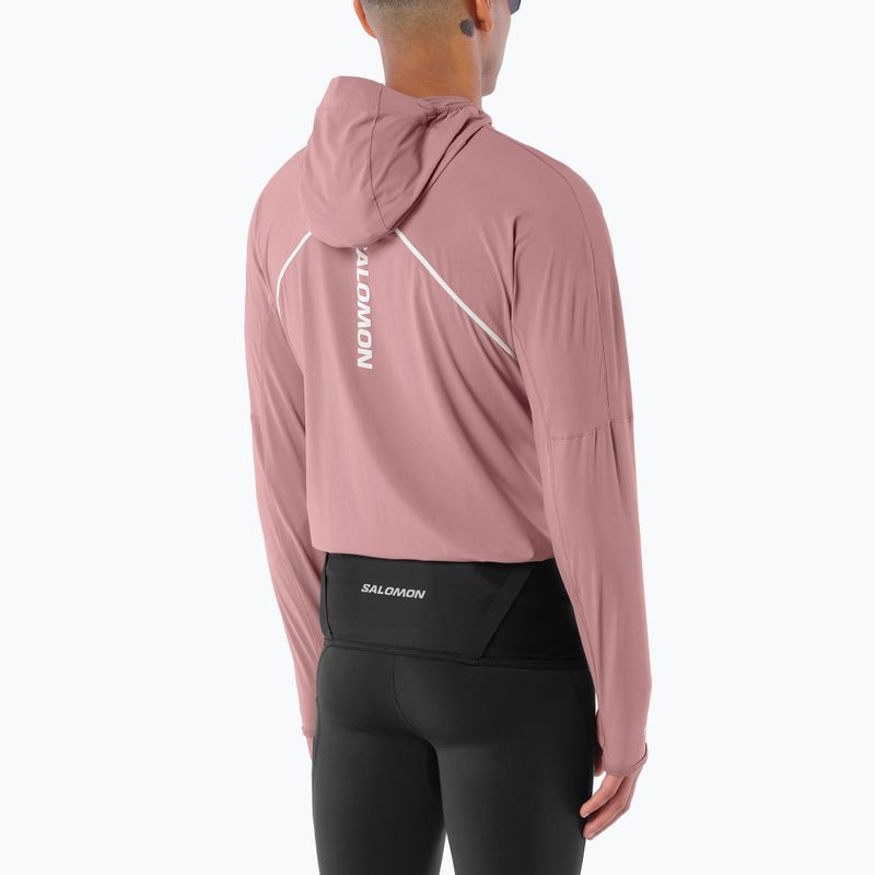 Felpa da corsa uomo Salomon Sense Aero Hybrid Half Zip Hooded antler 3