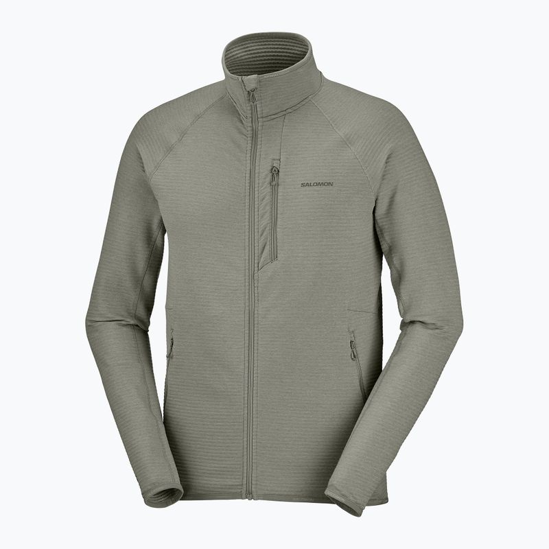 Felpa da trekking uomo Salomon Essential Lightwarm Full Zip castor gray 4