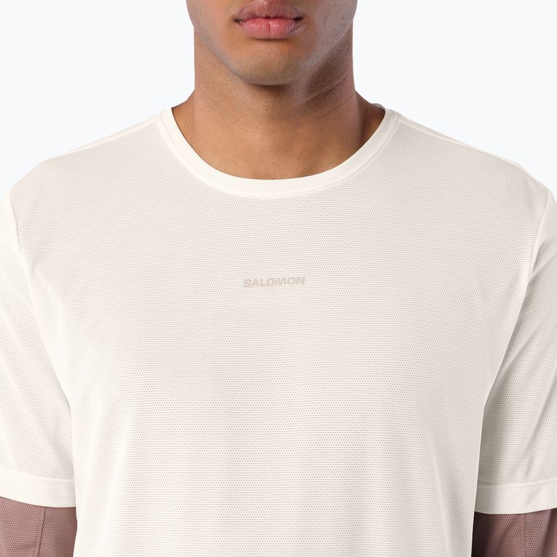 Maglia da corsa da uomo Salomon Shakeout Core GFX SS Tee whisper white/pink frosting 3