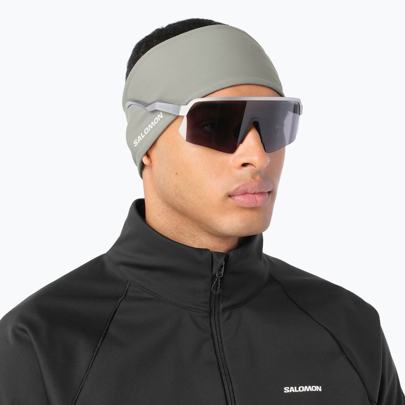 Fascia per la testa Salomon Run Tech Headband castor gray 2