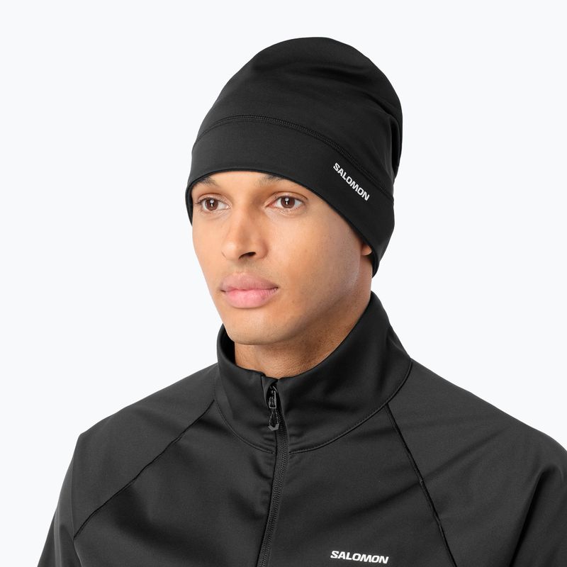 Cappellino da running Salomon Run Tech Beanie deep black 2