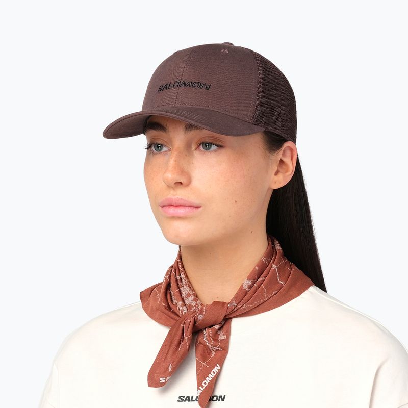 Cappellino con visiera Salomon Logo Trucker coffee bean 4