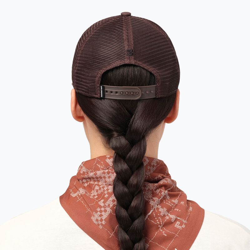 Cappellino con visiera Salomon Logo Trucker coffee bean 5