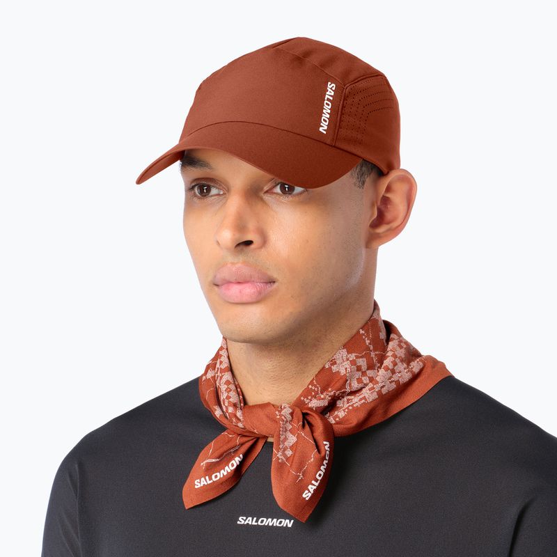 Cappellino con visiera Salomon Shakeout burnt umber 2