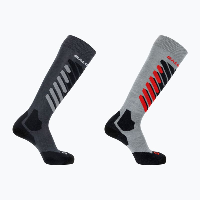 Calze da sci Salomon S/Access 2-Pack anthracite/light grey