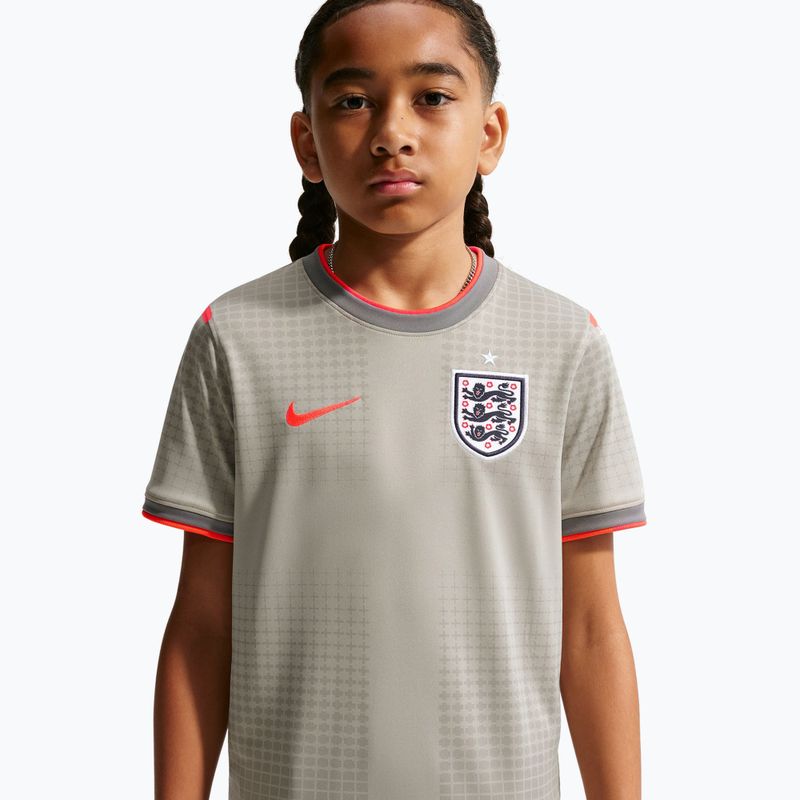 Maglietta da calcio per bambini Nike England Pre-Match pewter grey/bright crimson 5