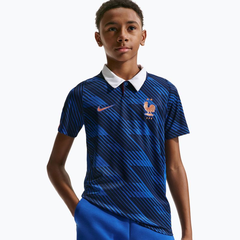 Maglietta da calcio per bambini Nike FFF 2026 Stadium Home game royal/metallic copper 7