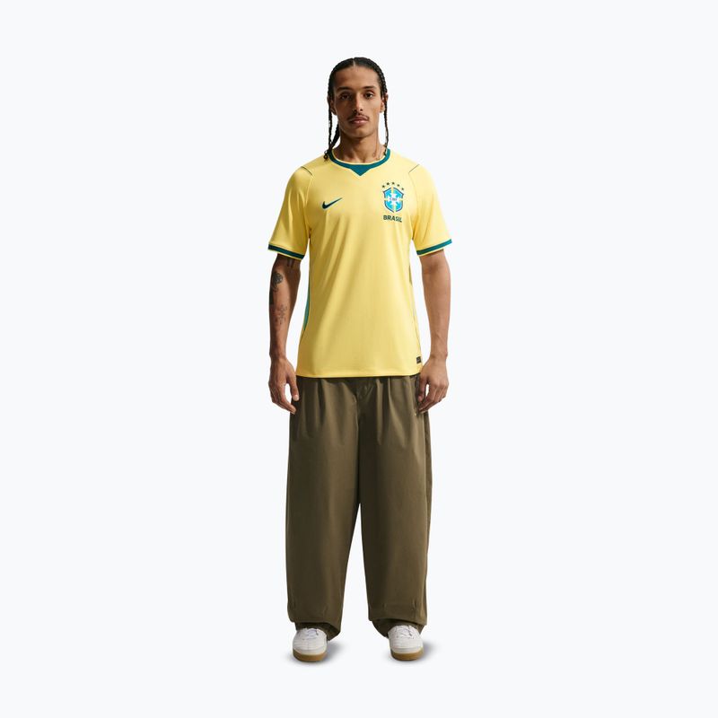Maglietta da calcio da uomo Nike Brazil 2026 Stadium Home Soccer Replica canary/light menta/geode teal 2