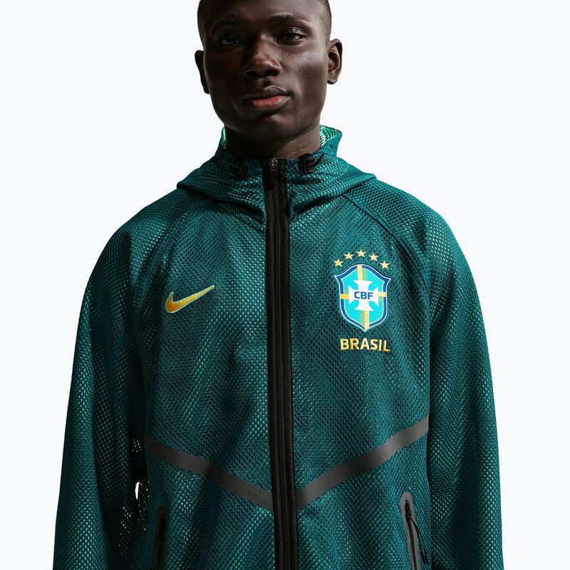 Giacca da calcio da uomo Nike Brazil Soccer Anthem geode teal/light mint/midwest gold 4