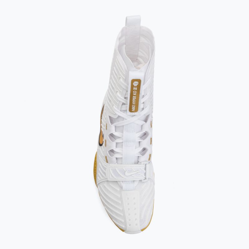 Scarpe da boxe Nike HyperKo 3 white/metallic gold 5