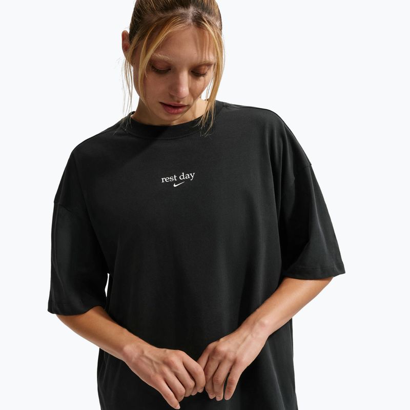 T-shirt donna Nike Dri-Fit black/white/white 4