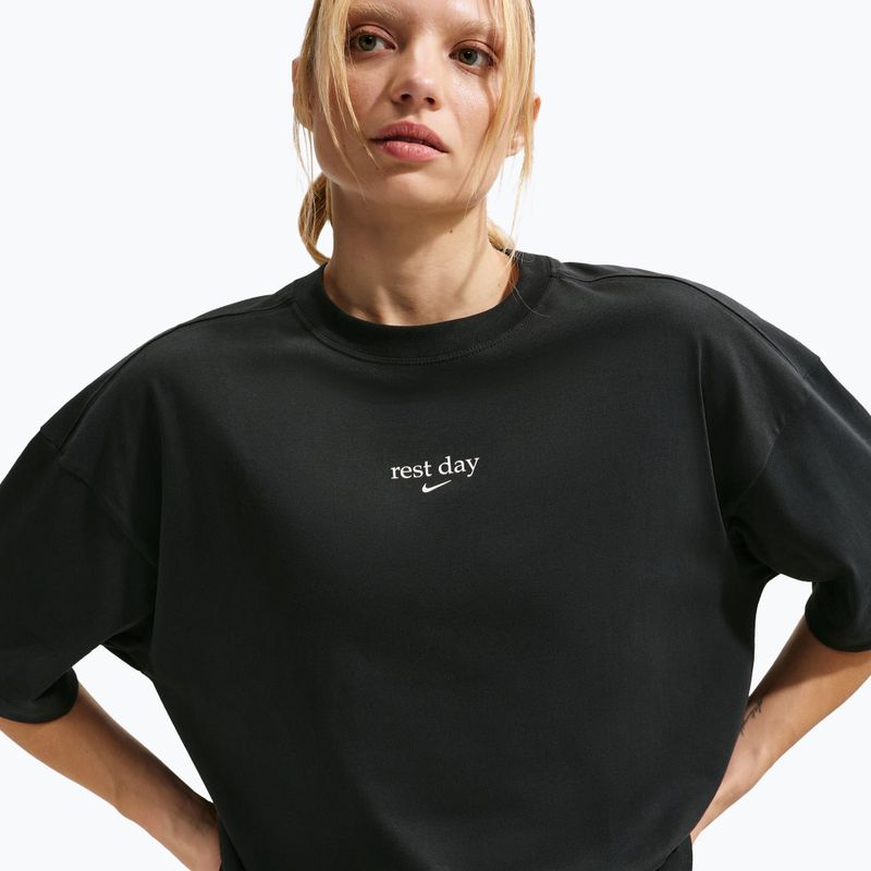 T-shirt donna Nike Dri-Fit black/white/white 5
