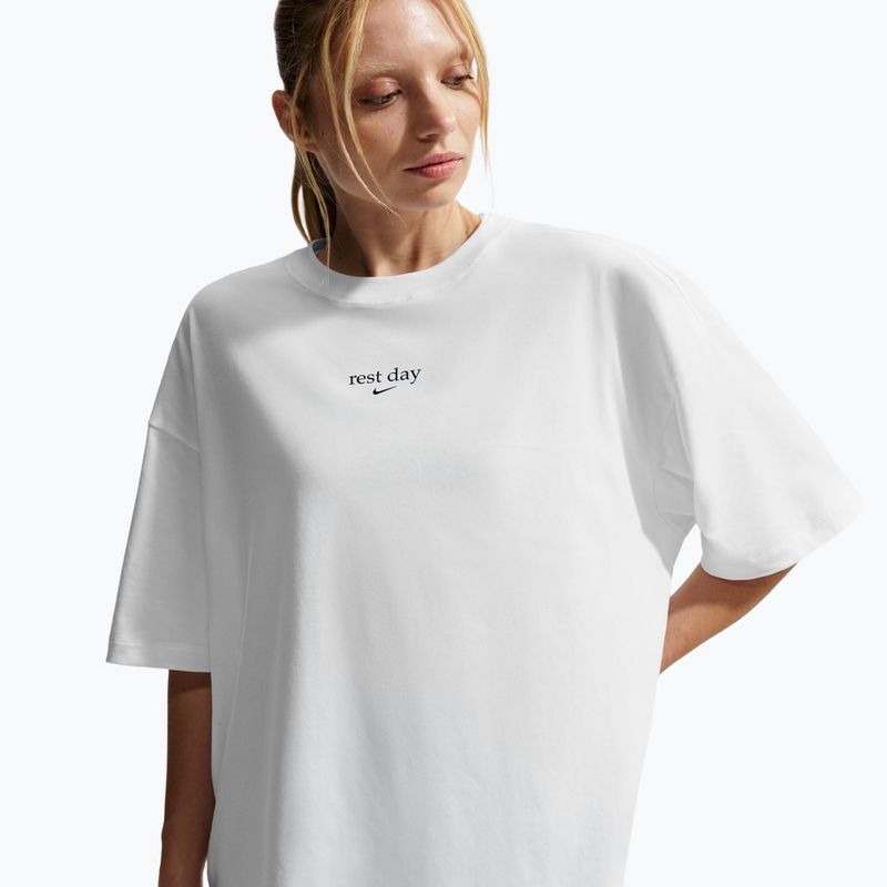 T-shirt donna Nike Dri-Fit white/black/black 5