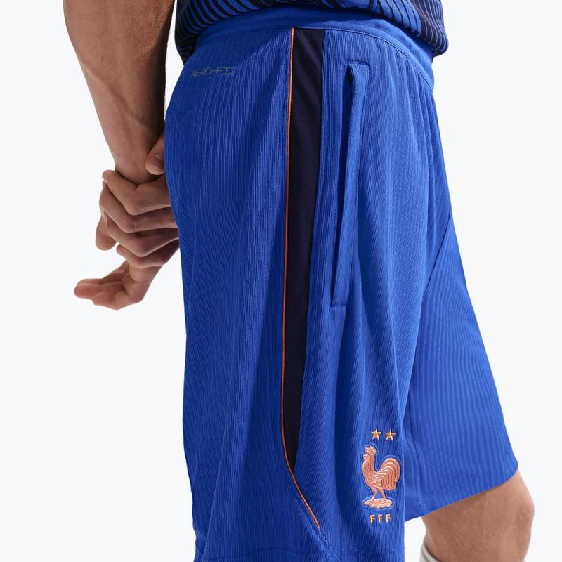 Pantaloncini da calcio da uomo Nike FFF Strike Elite game royal/metallic copper 4