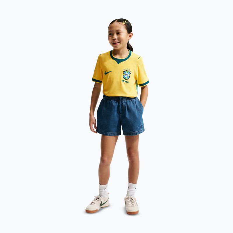 Maglietta da calcio per bambini Nike Brazil 2026/27 Match Home canary/light mint/geode teal 5