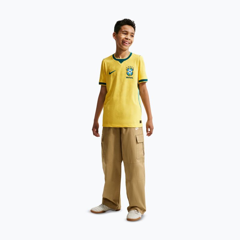 Maglietta da calcio per bambini Nike Brazil 2026/27 Match Home canary/light mint/geode teal 6