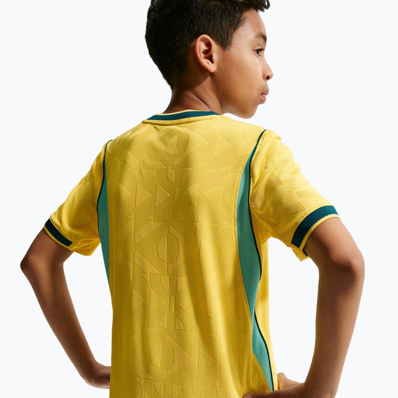 Maglietta da calcio per bambini Nike Brazil 2026/27 Match Home canary/light mint/geode teal 10