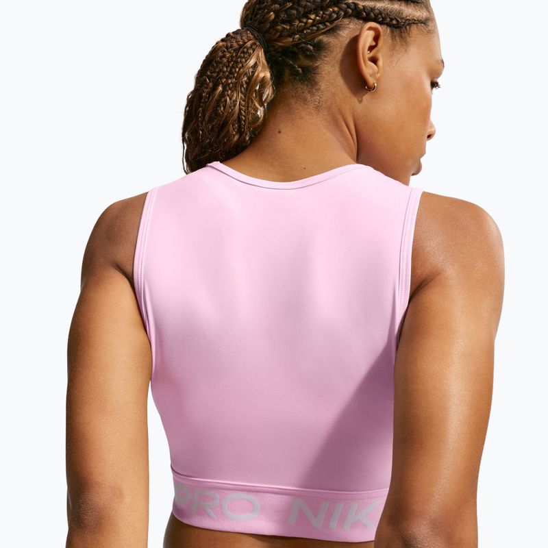 Top sportivo da donna Nike Pro Dri-Fit pink foam/white 3