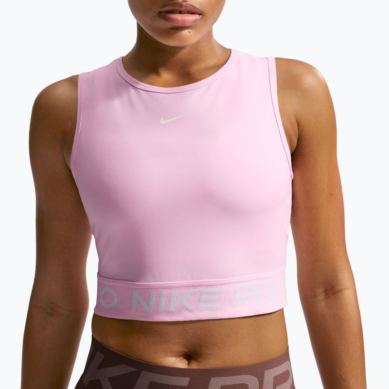 Top sportivo da donna Nike Pro Dri-Fit pink foam/white 4