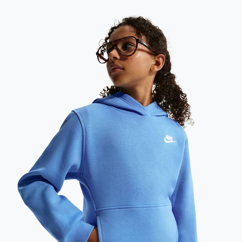 Felpa per bambini Nike Sportswear Club Fleece university blue/white 6
