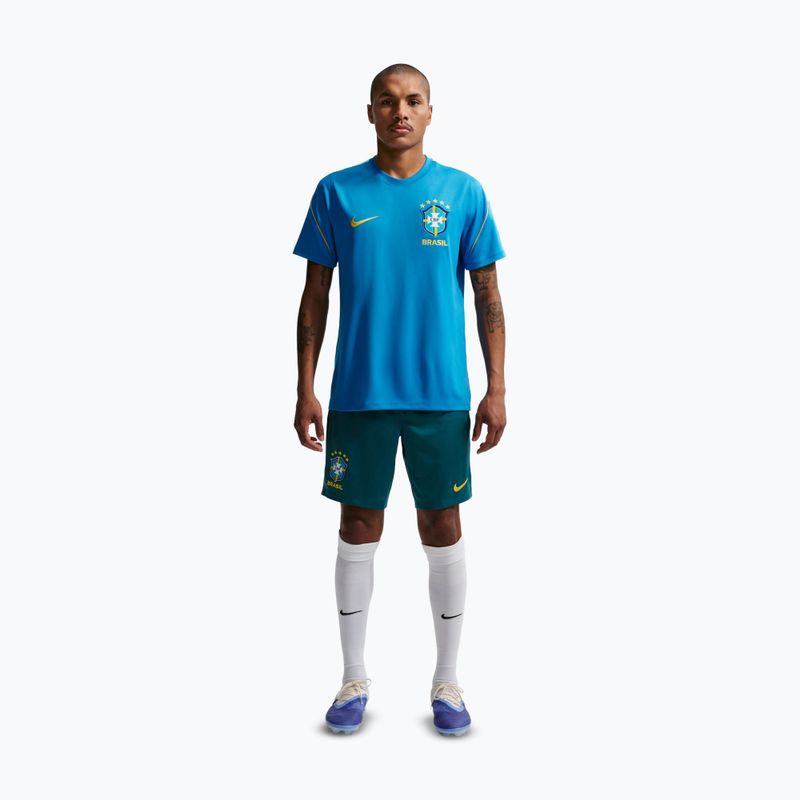 Pantaloncini da calcio da uomo Nike Brazil Strike geode teal/light mint/midwest gold 2