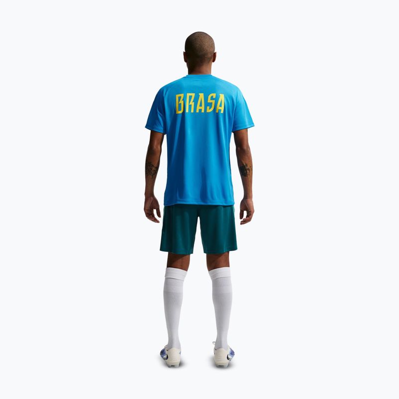 Pantaloncini da calcio da uomo Nike Brazil Strike geode teal/light mint/midwest gold 3