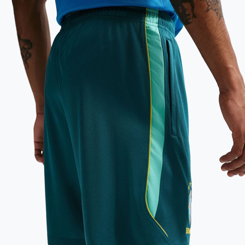 Pantaloncini da calcio da uomo Nike Brazil Strike geode teal/light mint/midwest gold 5