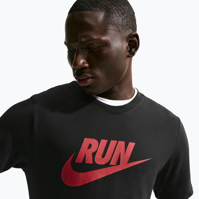 T-shirt uomo Nike Dri-Fit Running black/team crimson 5