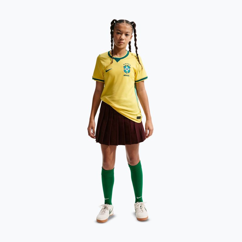 Maglietta da calcio per bambini Nike Brazil 2026 Stadium Home Soccer Replica canary/light menta/geode teal 2