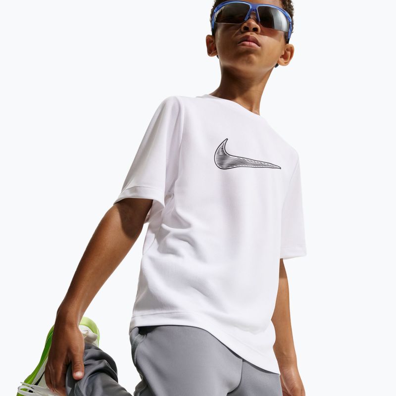 T-shirt bambino Nike Multi Dri-Fit white/black 4