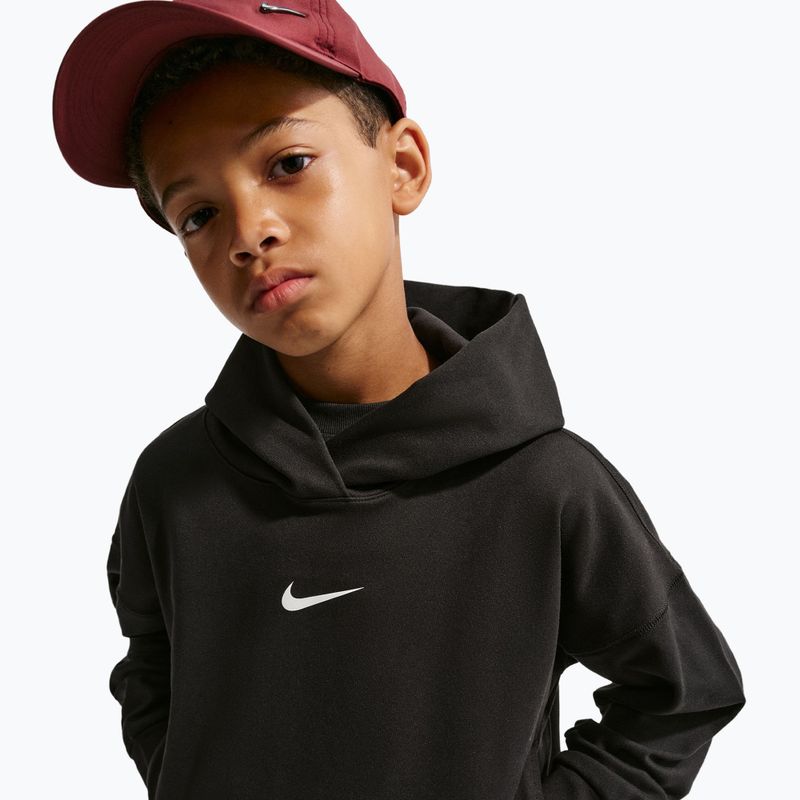 Felpa per bambini Nike Pro Dri-Fit Pullover Hoodie black/white 4